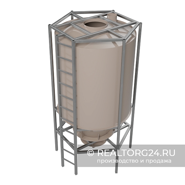 Реактор из полипропилена с конусным дном 3000 литров